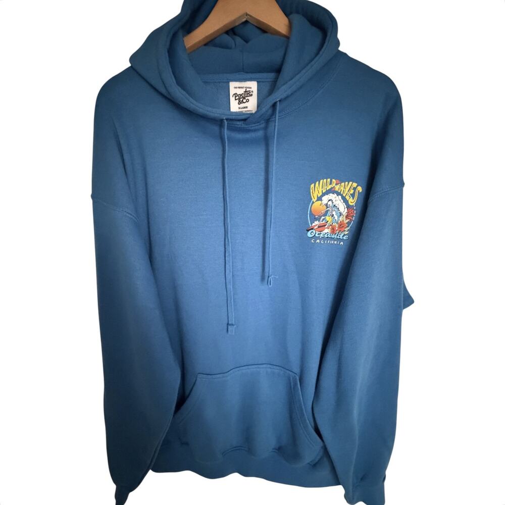 Pacific & Co The Perfect Hoodie Hoodie Men's X-LARGE Blue Cotton